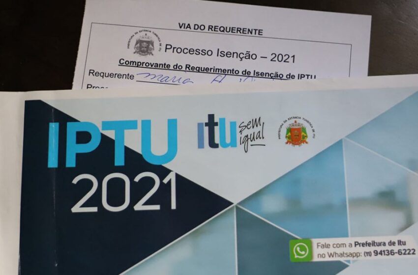  Prefeitura de Itu prorroga prazo para pedido de isenção em IPTU